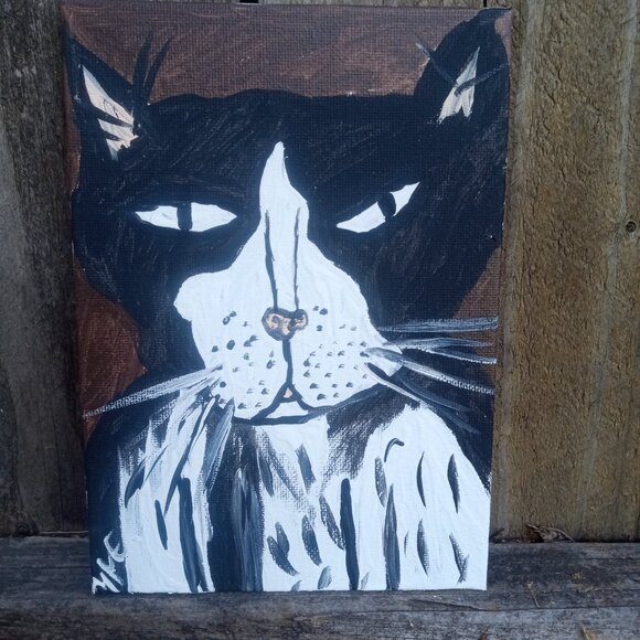 Tuxedo Cat Paining - Picture 8 of 8